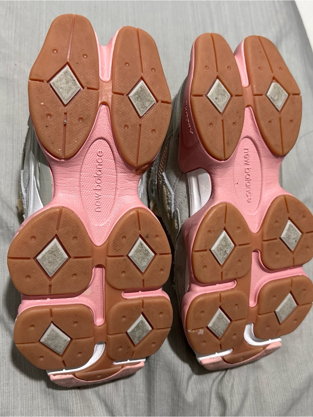 New Balance Pink and Brown Athletic Sneakers